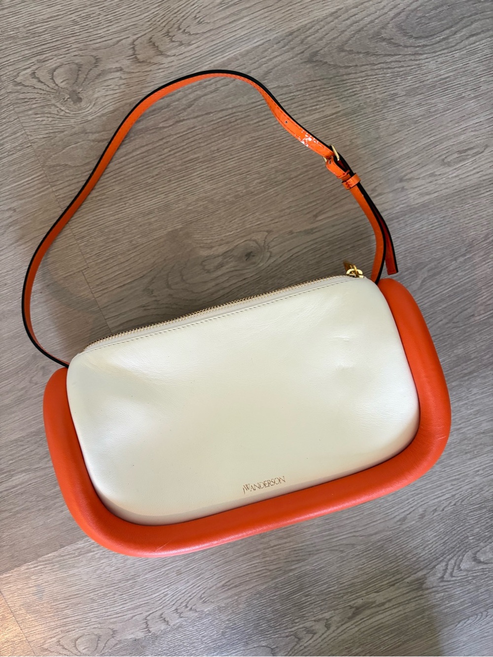 JW ANDERSON Cream and Orange Leather Shoulder Bag